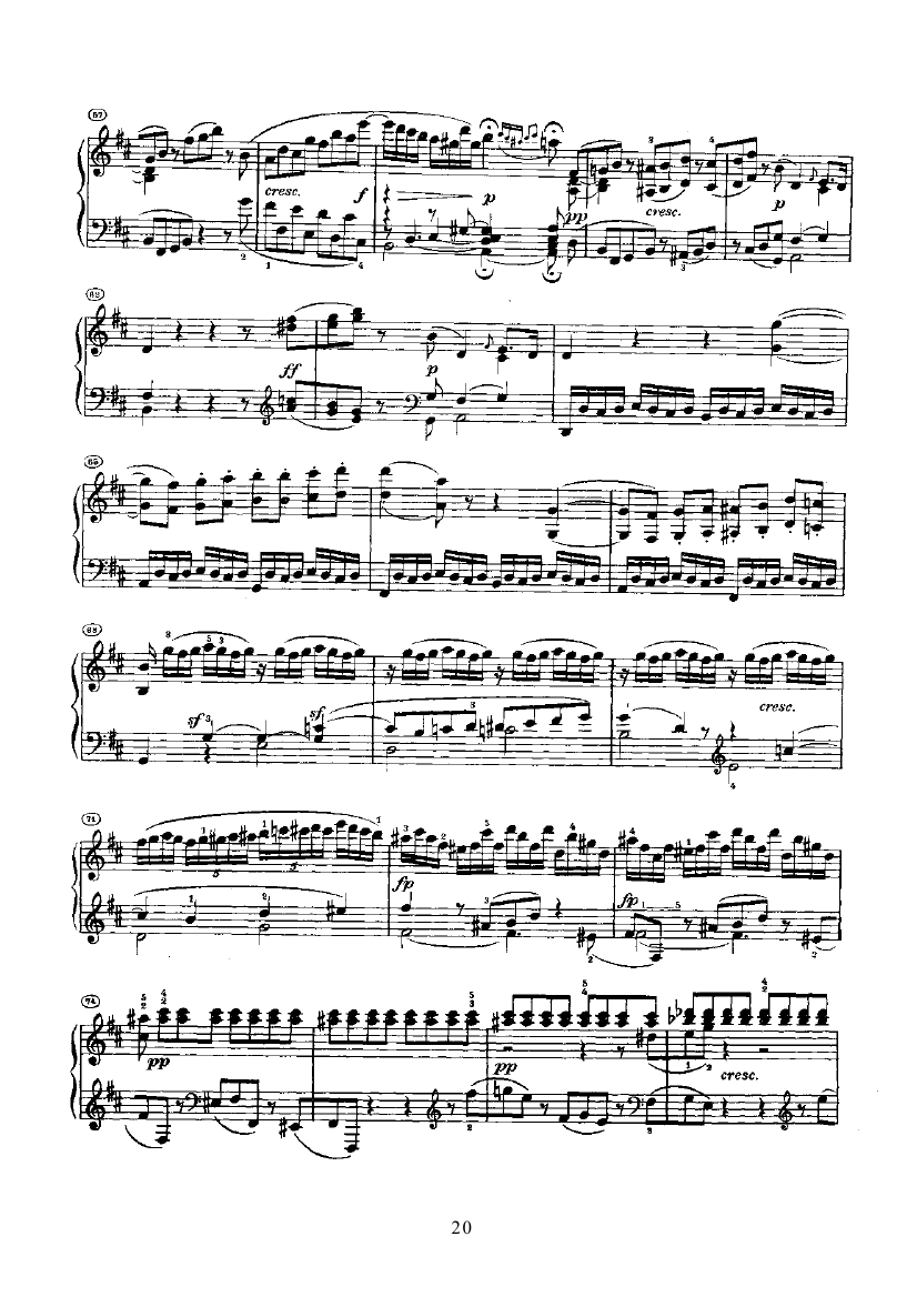 奏鸣曲(Opus10 Nr.3) 键盘类 钢琴钢琴曲谱（图20）