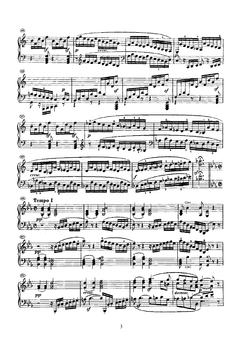 奏鸣曲(Opus27 Nr.1) 键盘类 钢琴钢琴曲谱（图3）