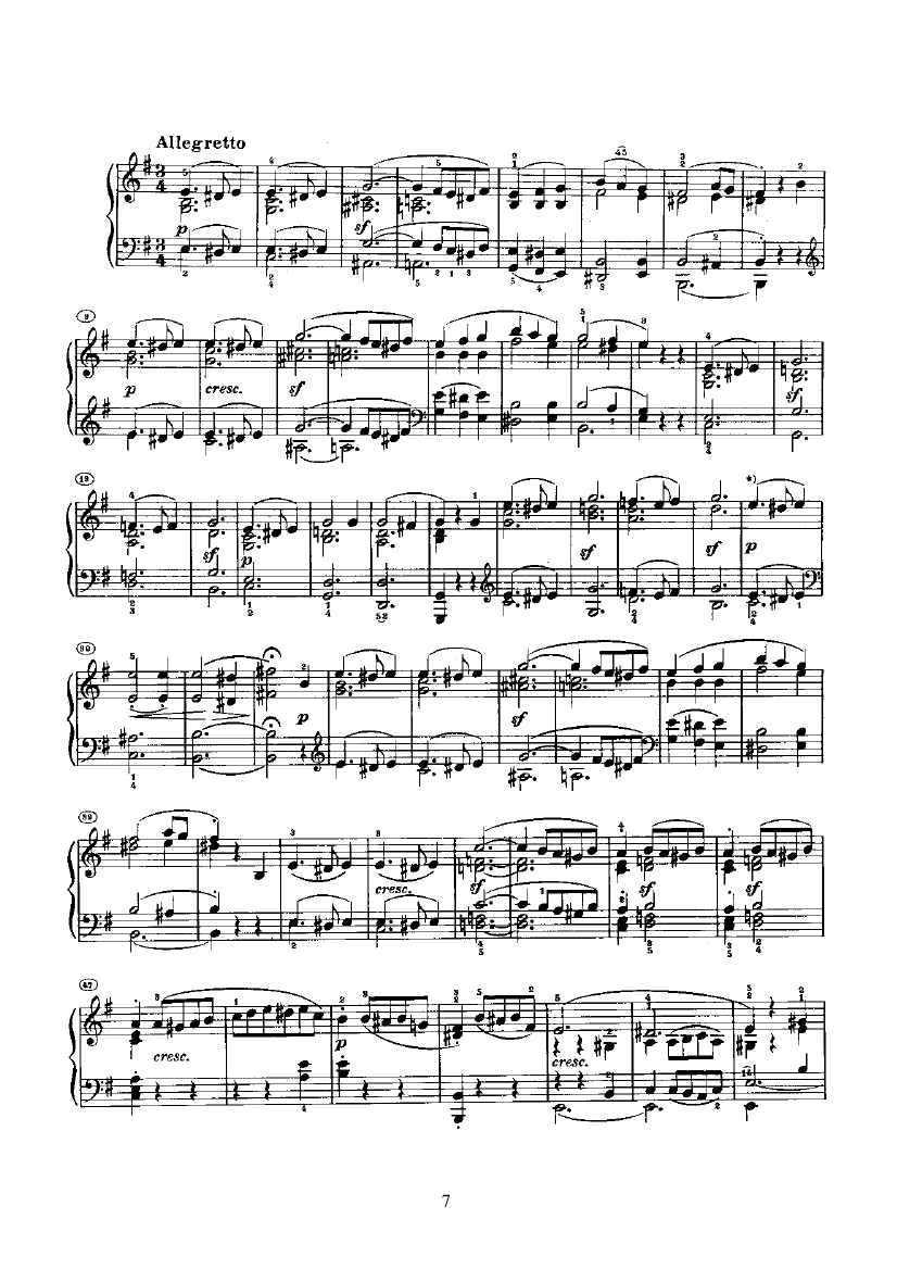 奏鸣曲(Opus14 Nr.1) 键盘类 钢琴钢琴曲谱（图7）