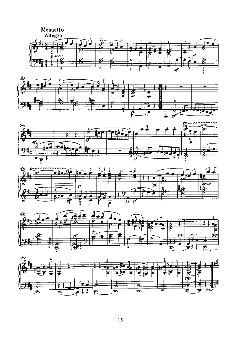 奏鸣曲(Opus10 Nr.3) 键盘类 钢琴钢琴曲谱（图15）