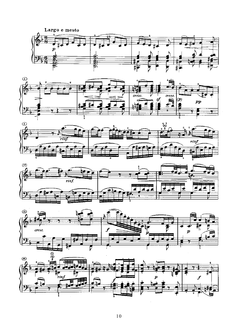 奏鸣曲(Opus10 Nr.3) 键盘类 钢琴钢琴曲谱（图10）