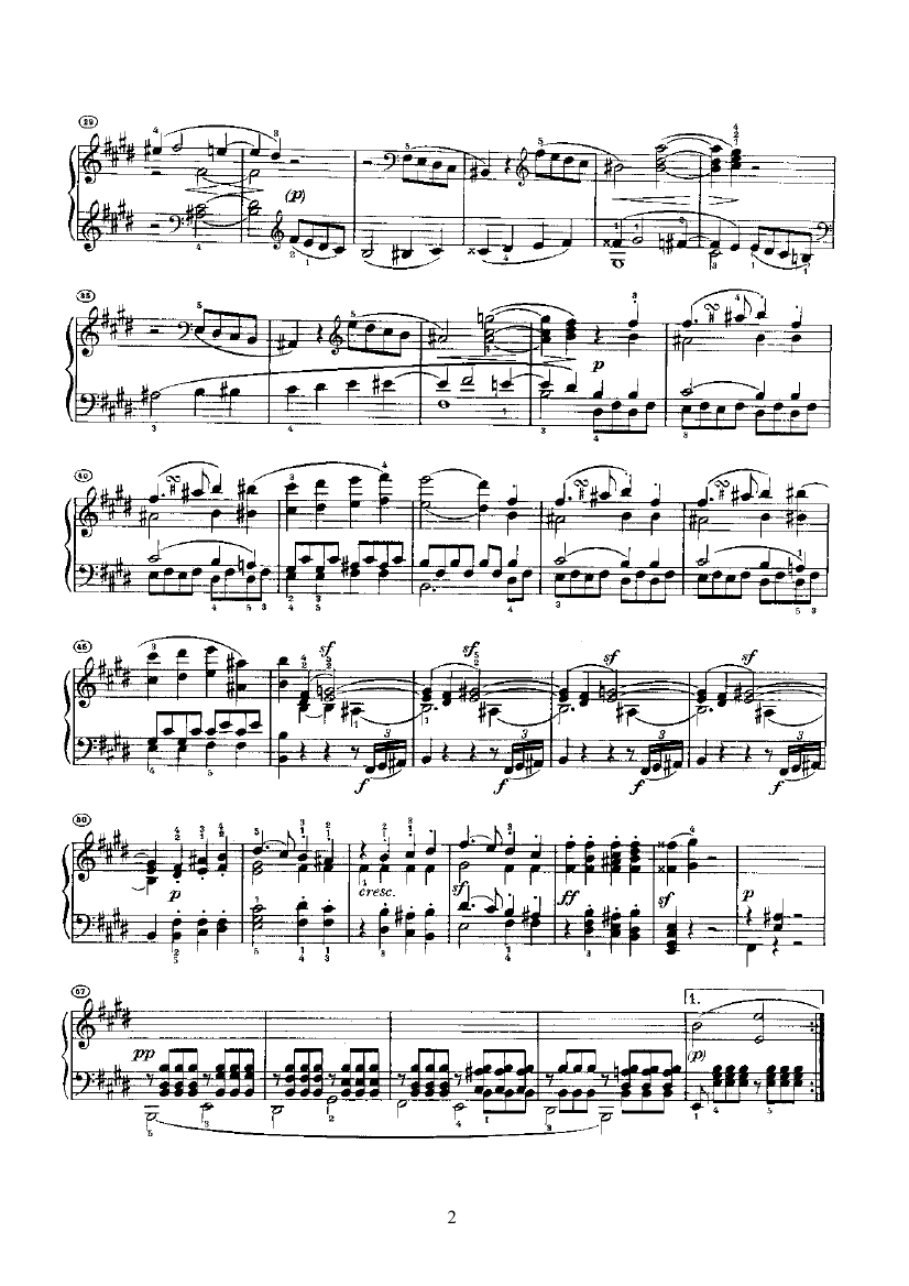 奏鸣曲(Opus14 Nr.1) 键盘类 钢琴钢琴曲谱（图2）