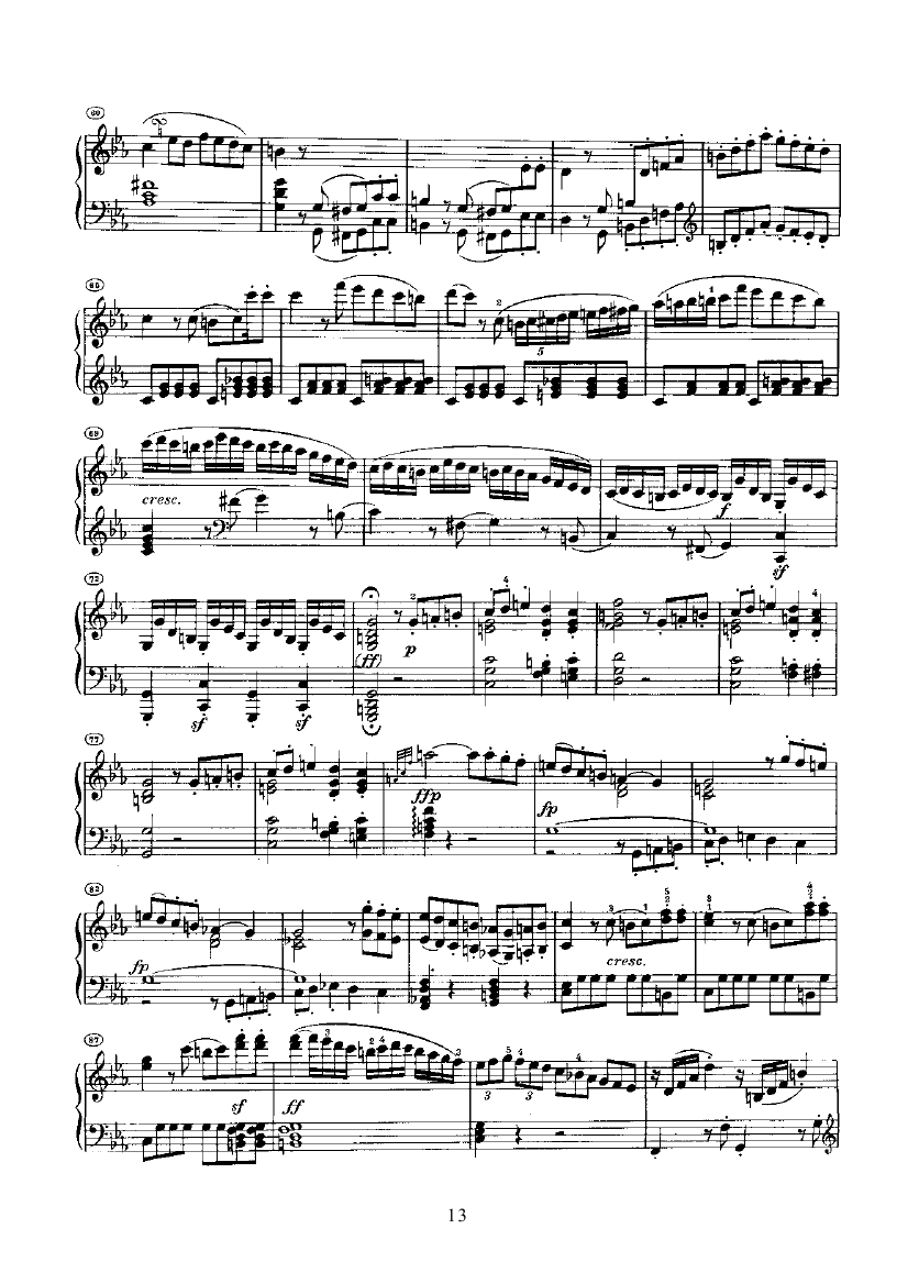奏鸣曲(Opus10 Nr.1) 键盘类 钢琴钢琴曲谱（图13）