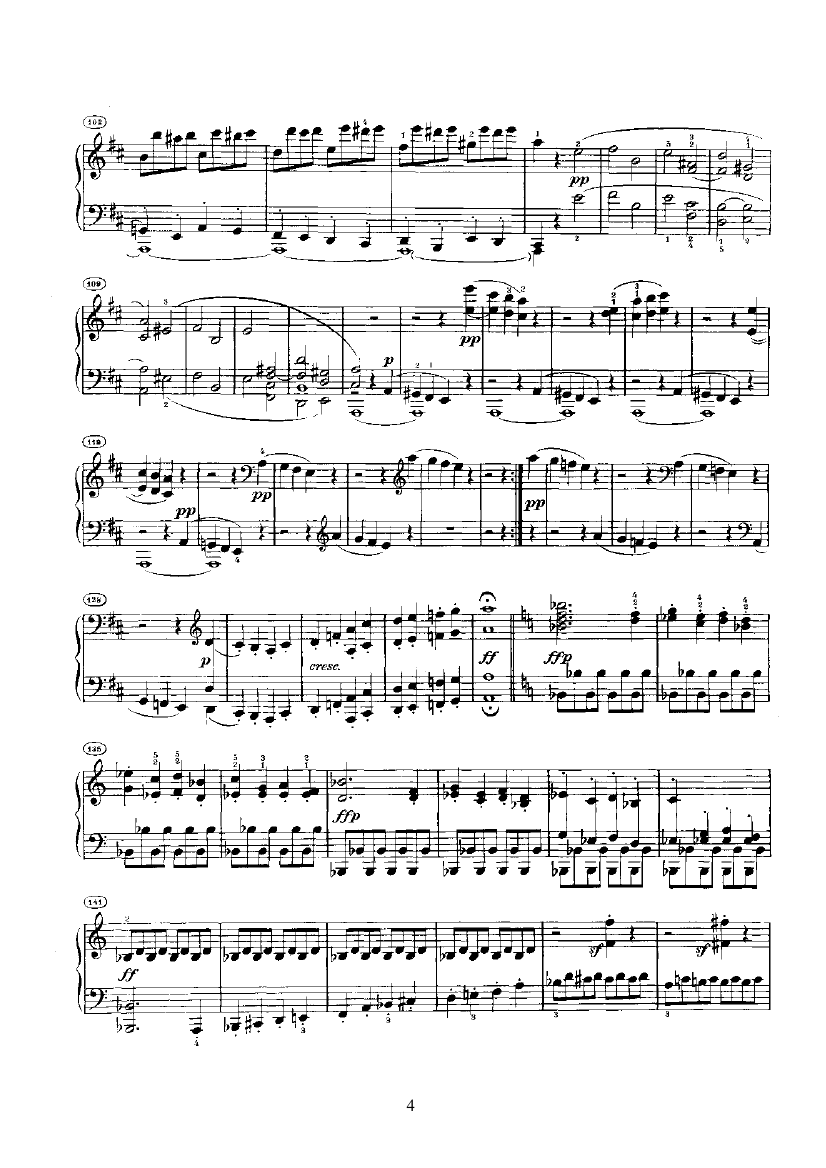 奏鸣曲(Opus10 Nr.3) 键盘类 钢琴钢琴曲谱（图4）