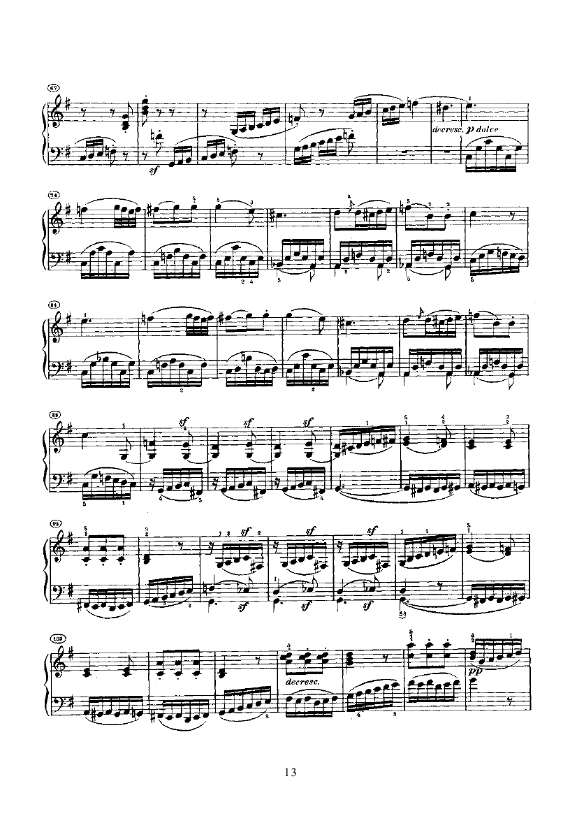 奏鸣曲(Opus14 Nr.2) 键盘类 钢琴钢琴曲谱（图13）