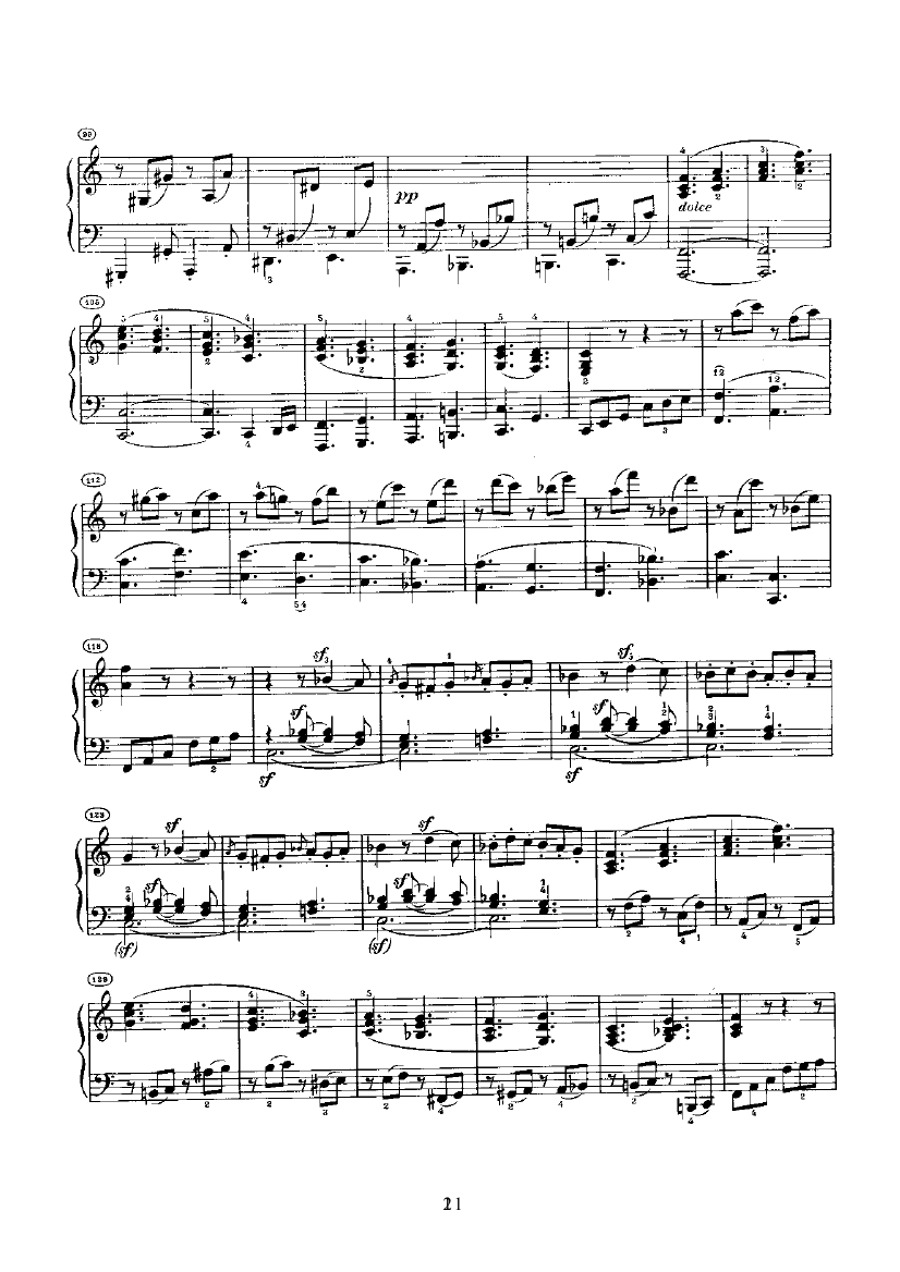 奏鸣曲(Opus2 Nr.3) 键盘类 钢琴钢琴曲谱（图21）