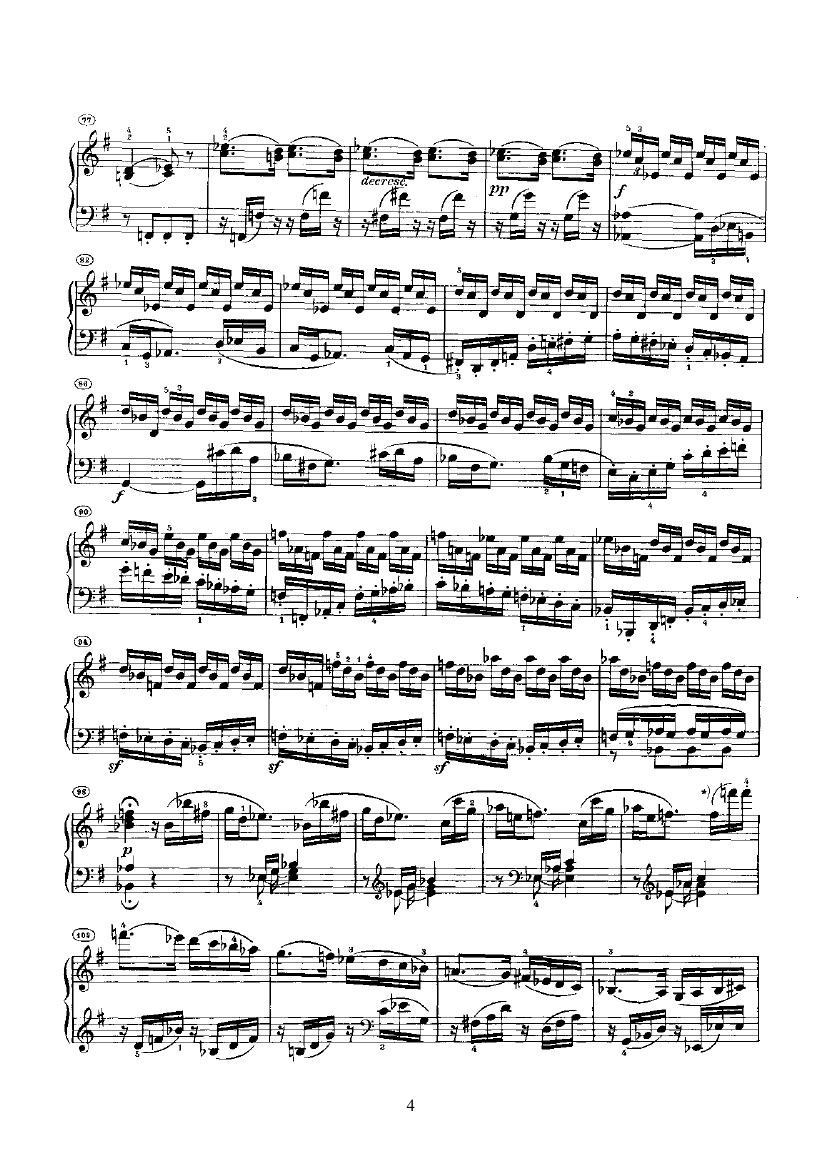 奏鸣曲(Opus14 Nr.2) 键盘类 钢琴钢琴曲谱（图4）