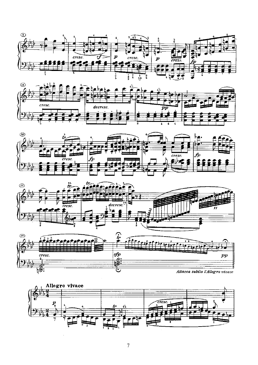 奏鸣曲(Opus27 Nr.1) 键盘类 钢琴钢琴曲谱（图7）