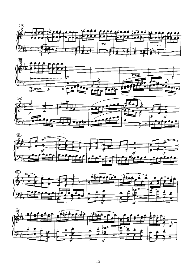 奏鸣曲(Opus27 Nr.1) 键盘类 钢琴钢琴曲谱（图12）