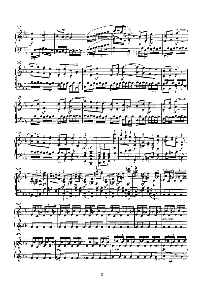 奏鸣曲(Opus27 Nr.1) 键盘类 钢琴钢琴曲谱（图8）