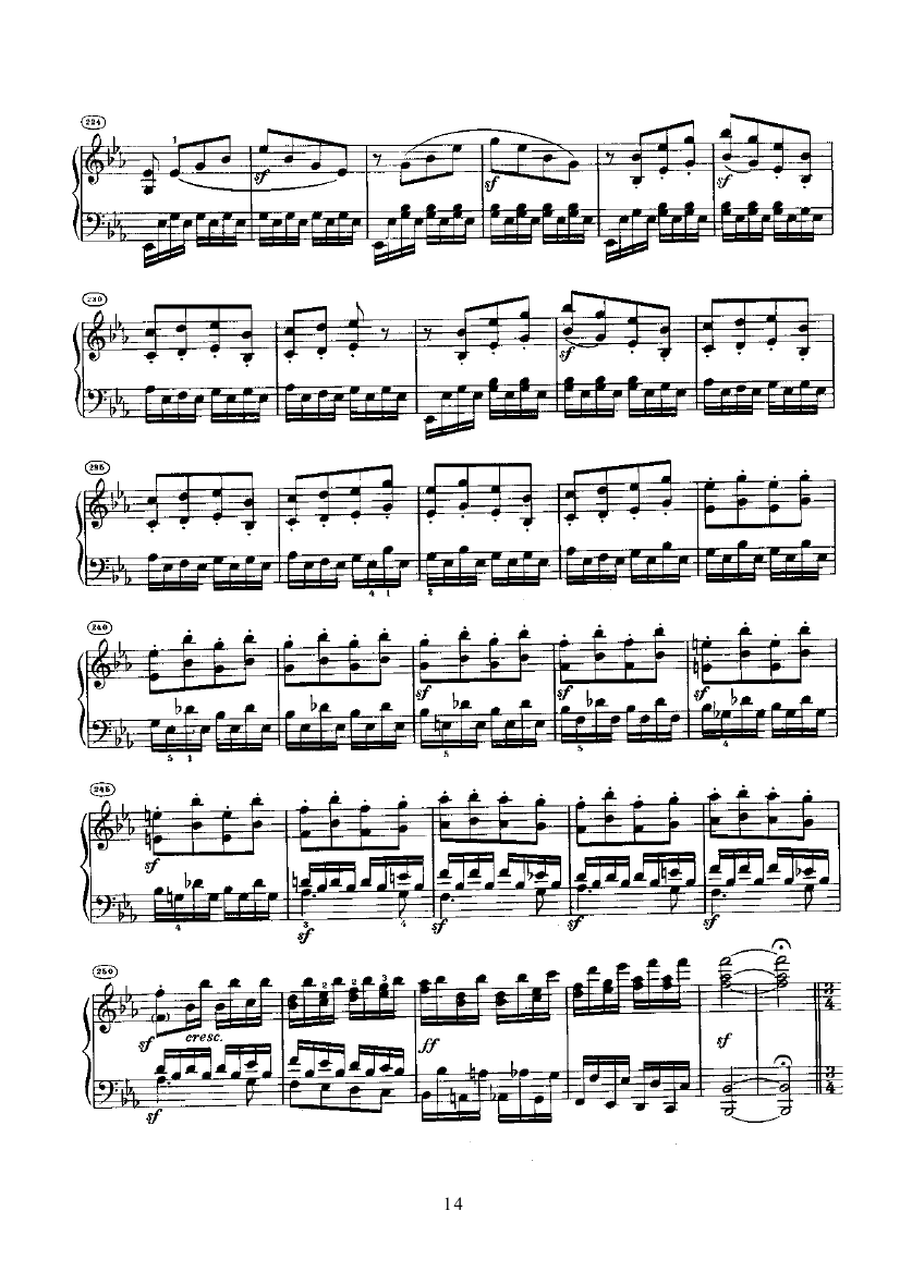 奏鸣曲(Opus27 Nr.1) 键盘类 钢琴钢琴曲谱（图14）