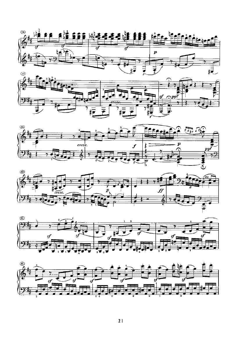 奏鸣曲(Opus10 Nr.3) 键盘类 钢琴钢琴曲谱（图21）