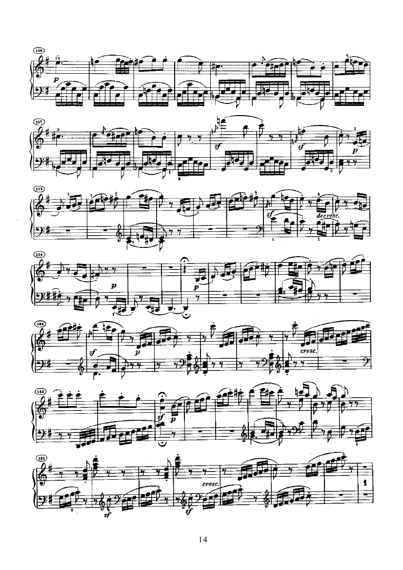 奏鸣曲(Opus14 Nr.2) 键盘类 钢琴钢琴曲谱（图14）
