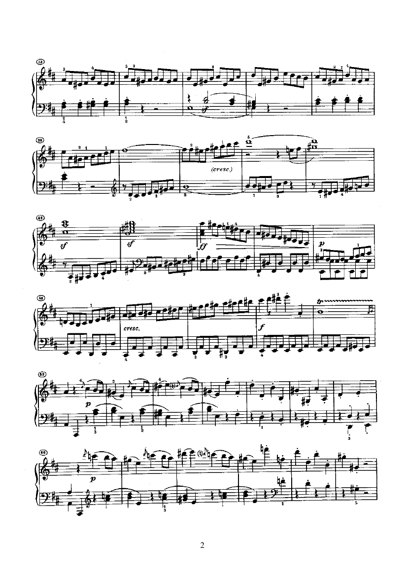 奏鸣曲(Opus10 Nr.3) 键盘类 钢琴钢琴曲谱（图2）
