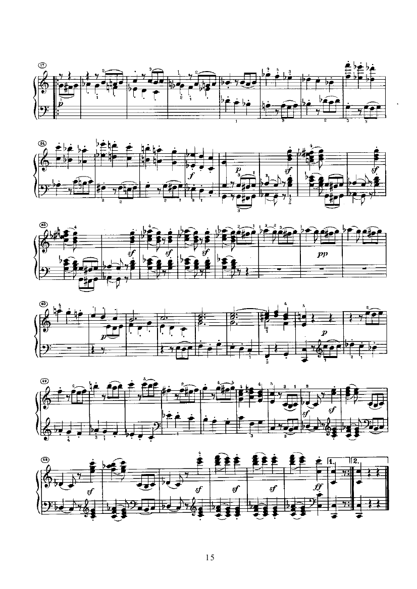 奏鸣曲(Opus2 Nr.3) 键盘类 钢琴钢琴曲谱（图15）
