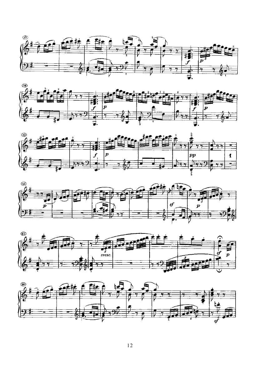 奏鸣曲(Opus14 Nr.2) 键盘类 钢琴钢琴曲谱（图12）