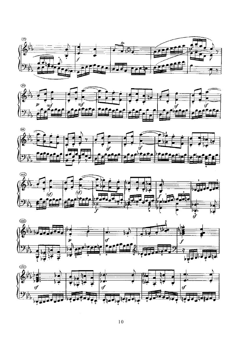 奏鸣曲(Opus27 Nr.1) 键盘类 钢琴钢琴曲谱（图10）