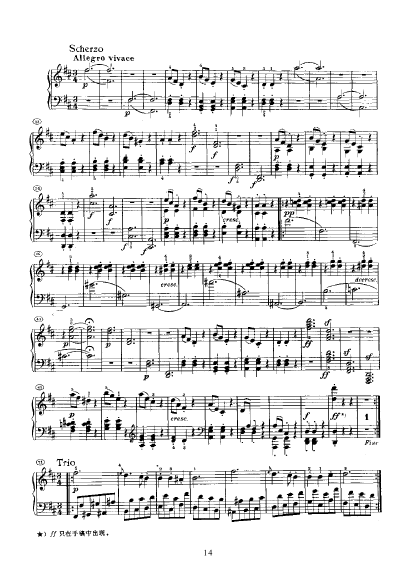 奏鸣曲(Opus28) 键盘类 钢琴钢琴曲谱（图14）