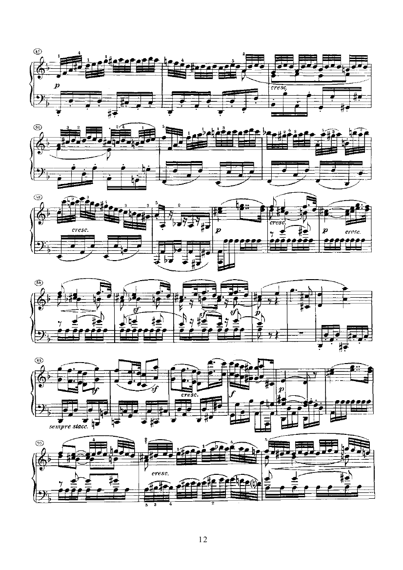 奏鸣曲(Opus28) 键盘类 钢琴钢琴曲谱（图12）