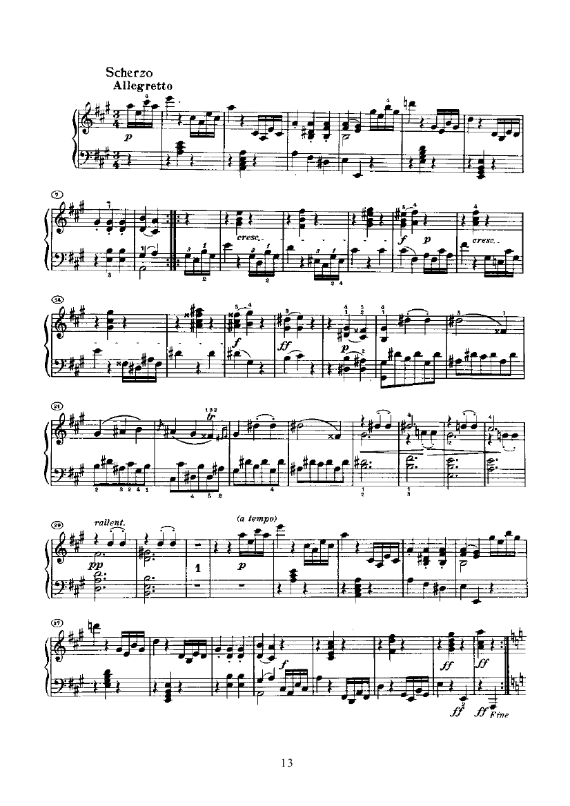 奏鸣曲(Opus2 Nr.2) 键盘类 钢琴钢琴曲谱（图13）
