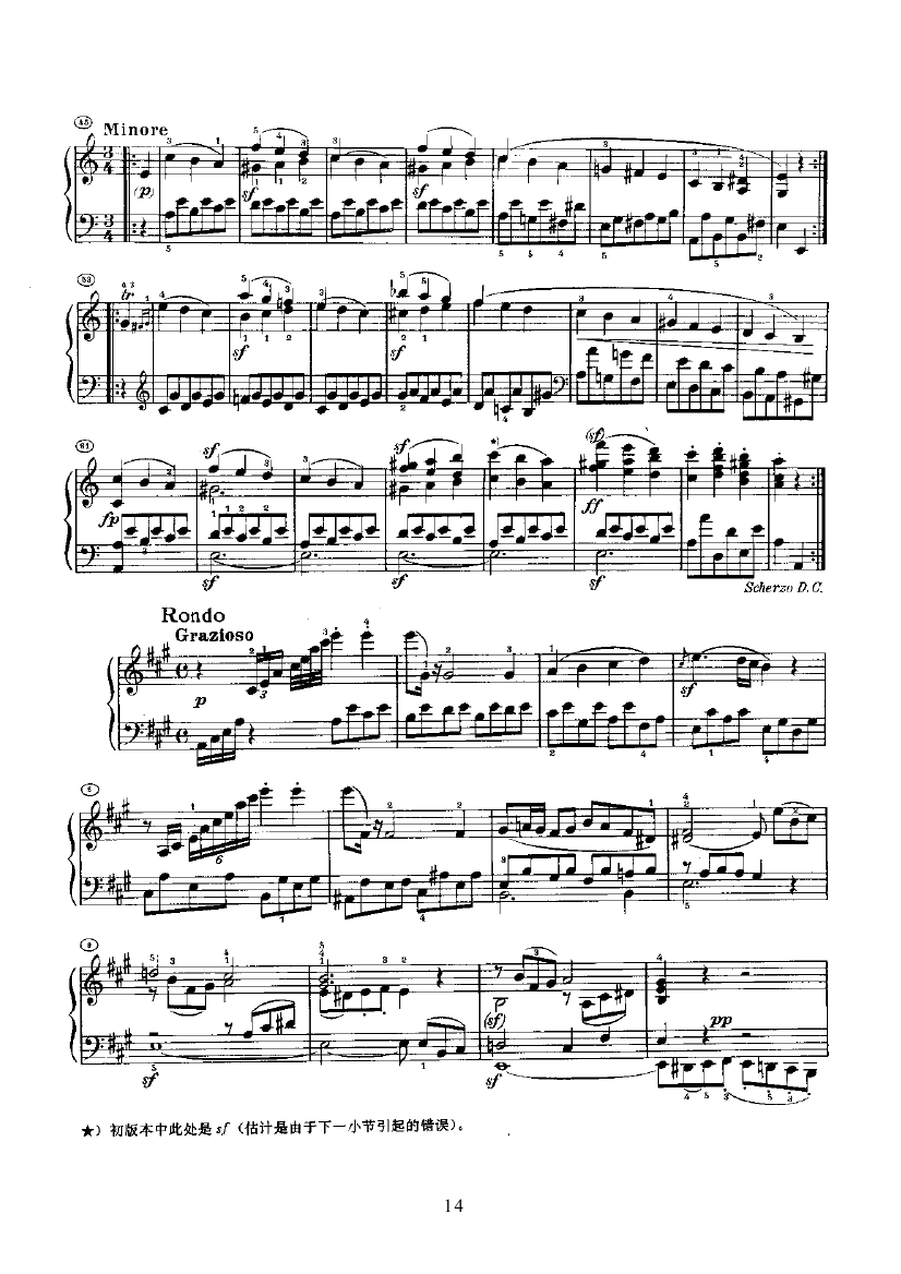 奏鸣曲(Opus2 Nr.2) 键盘类 钢琴钢琴曲谱（图14）