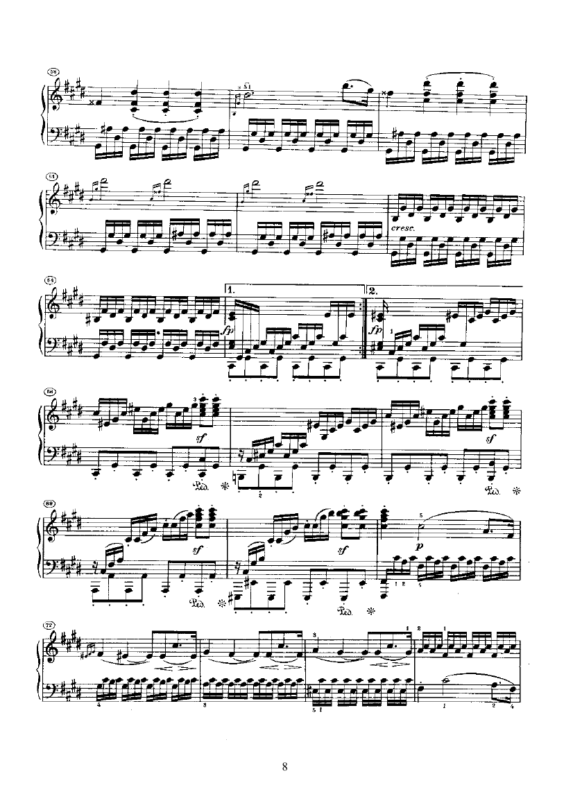 奏鸣曲(Opus27 Nr.2) 键盘类 钢琴钢琴曲谱（图8）