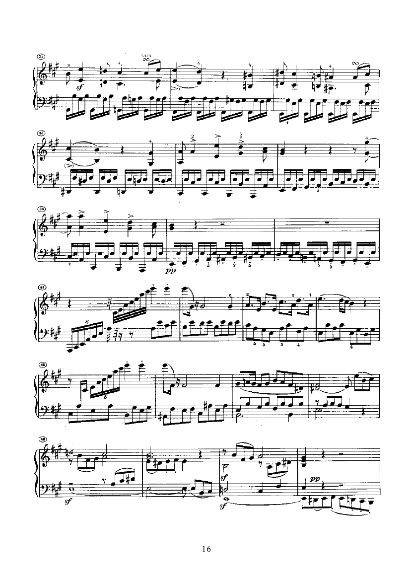 奏鸣曲(Opus2 Nr.2) 键盘类 钢琴钢琴曲谱（图16）