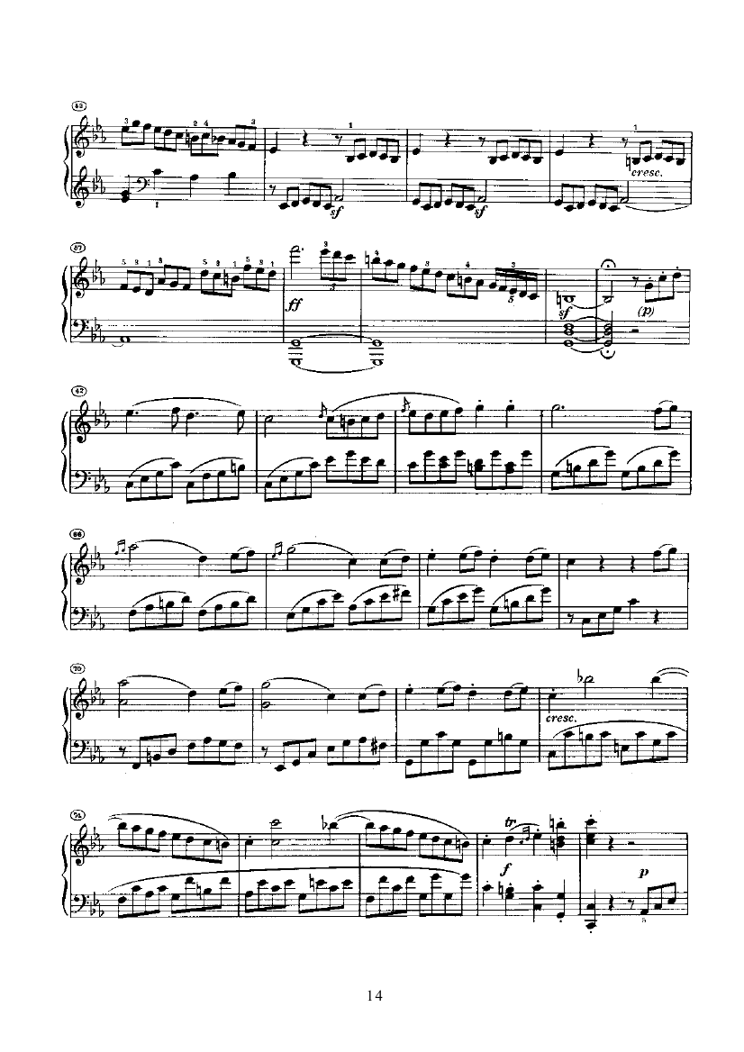 奏鸣曲(Opus13) 键盘类 钢琴钢琴曲谱（图14）