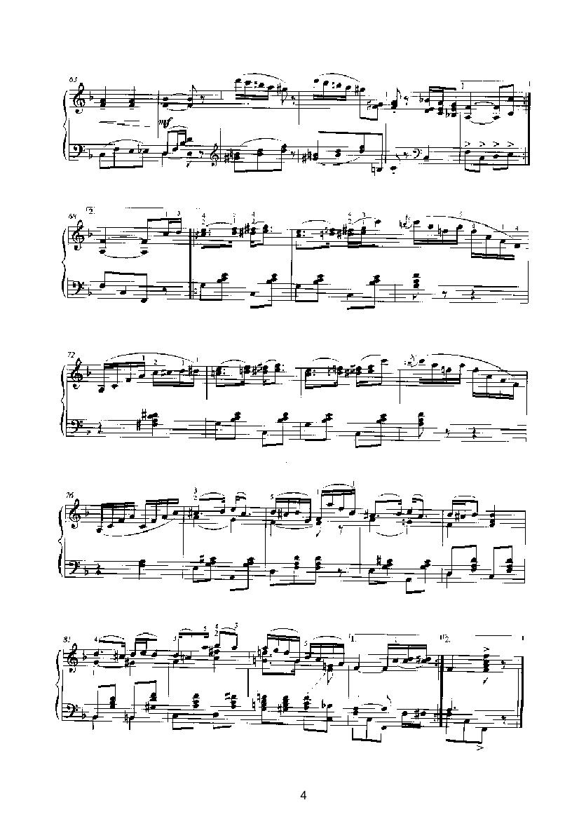 乡村俱乐部 键盘类 钢琴钢琴曲谱（图4）