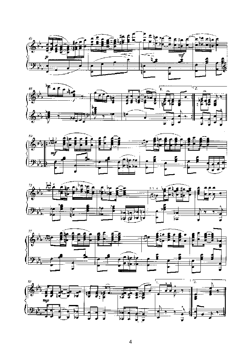 无花果树叶雷格 键盘类 钢琴钢琴曲谱（图4）