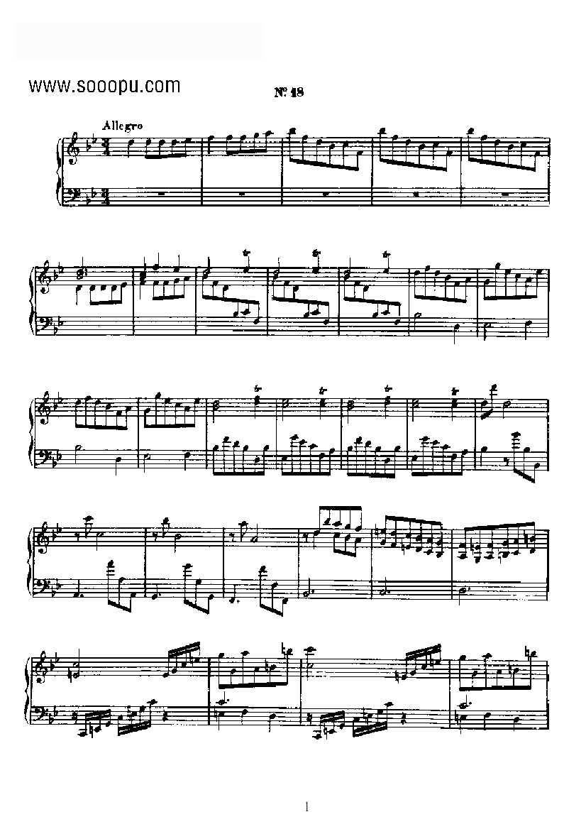 二十首经典奏鸣曲第十八首 键盘类 钢琴钢琴曲谱（图1）