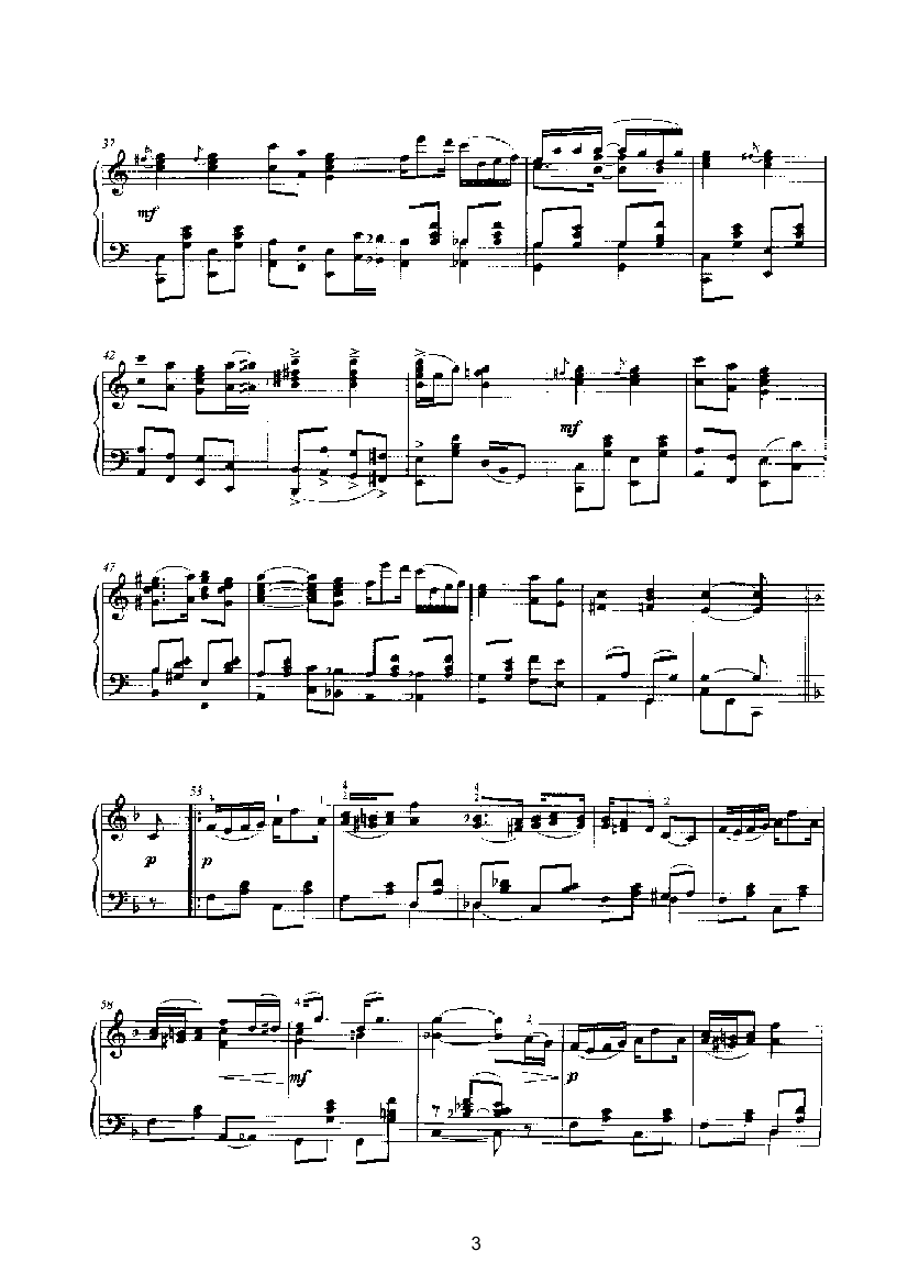 乡村俱乐部 键盘类 钢琴钢琴曲谱（图3）