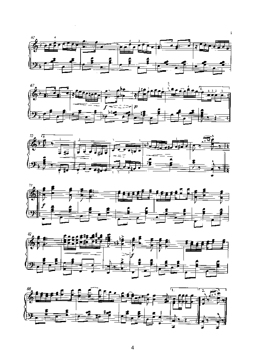 阿拉巴马吹来的风 键盘类 钢琴钢琴曲谱（图4）