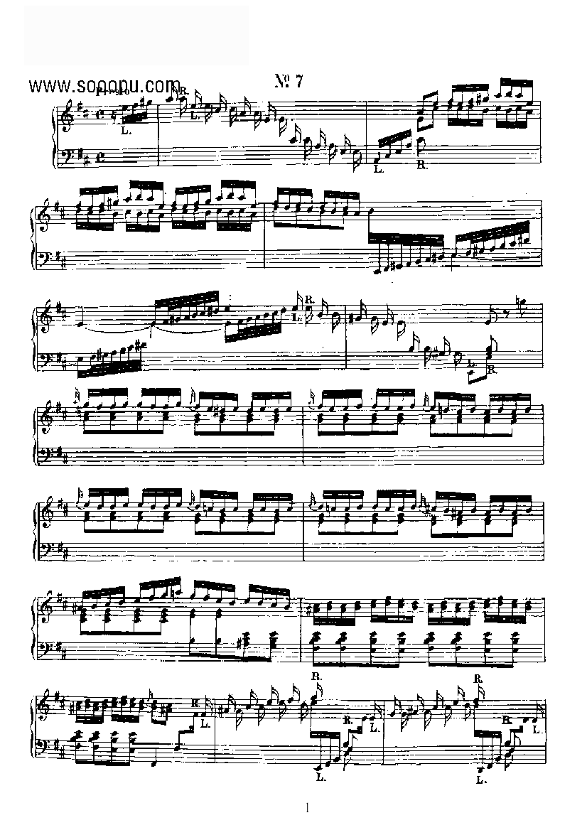 二十首经典奏鸣曲第七首 键盘类 钢琴钢琴曲谱（图1）