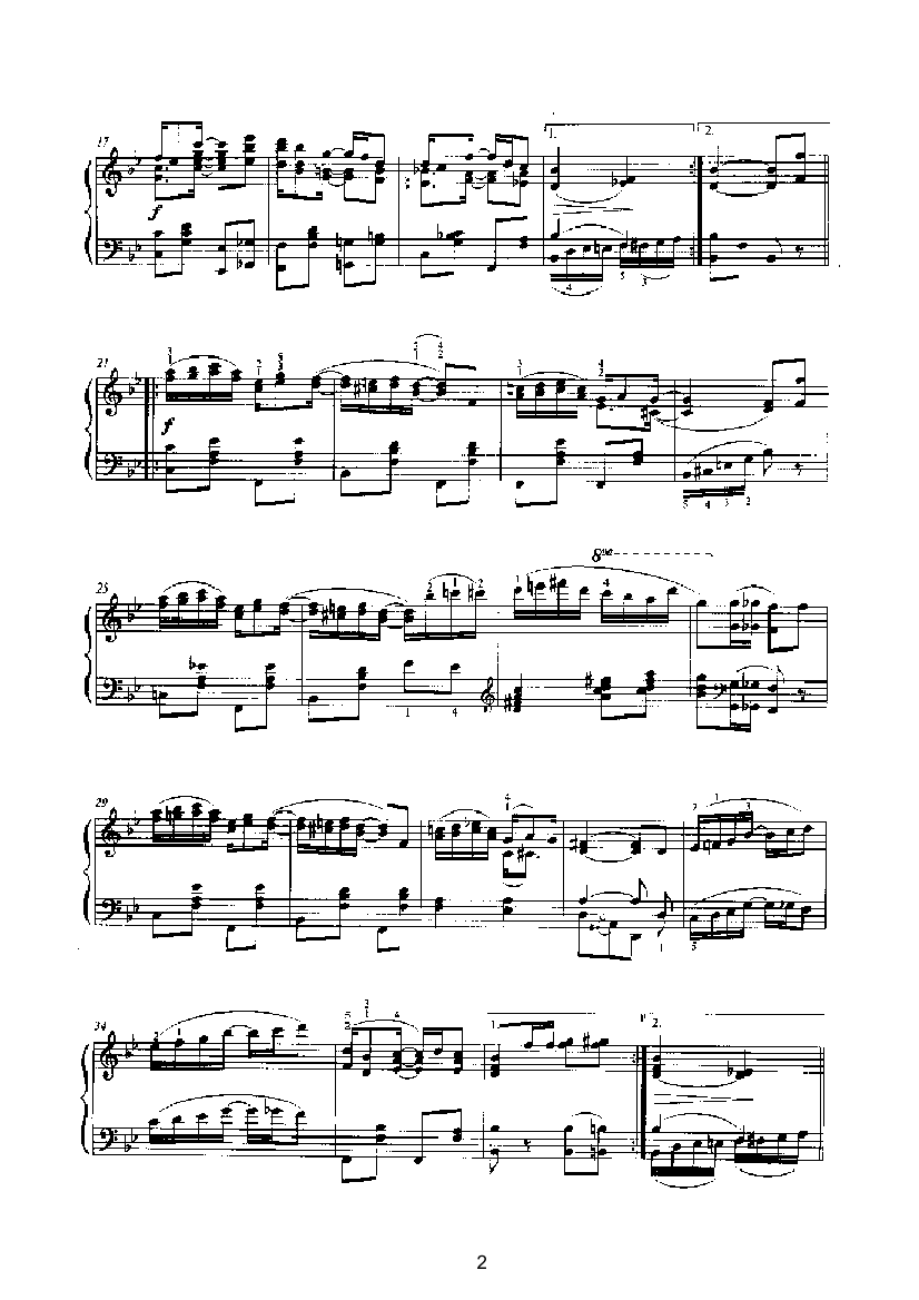 无花果树叶雷格 键盘类 钢琴钢琴曲谱（图2）