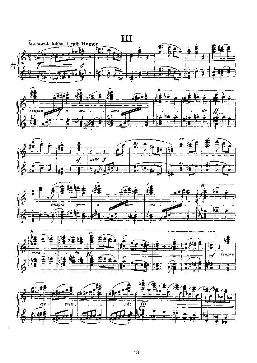 滑稽曲六首op.58（四手联弹） 键盘类 钢琴钢琴曲谱（图13）