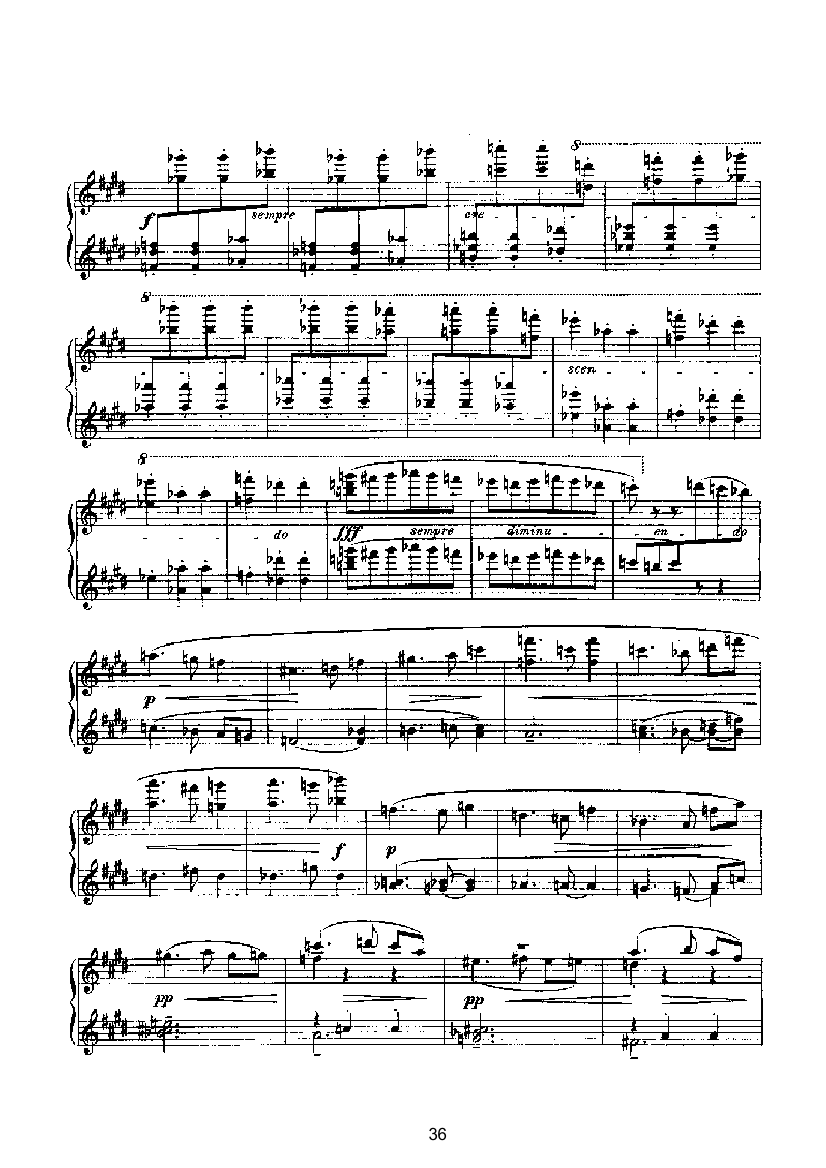 滑稽曲六首op.58（四手联弹） 键盘类 钢琴钢琴曲谱（图36）