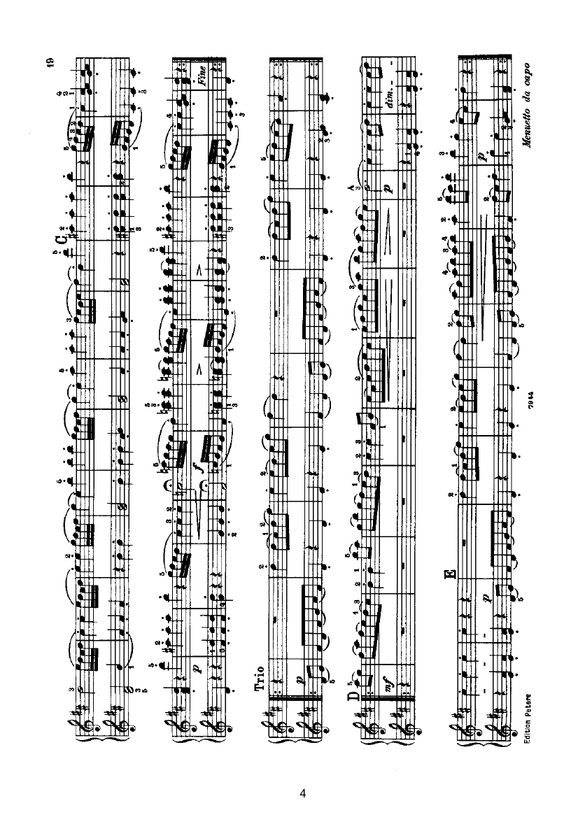 小步舞曲（四手联弹） 键盘类 钢琴钢琴曲谱（图4）