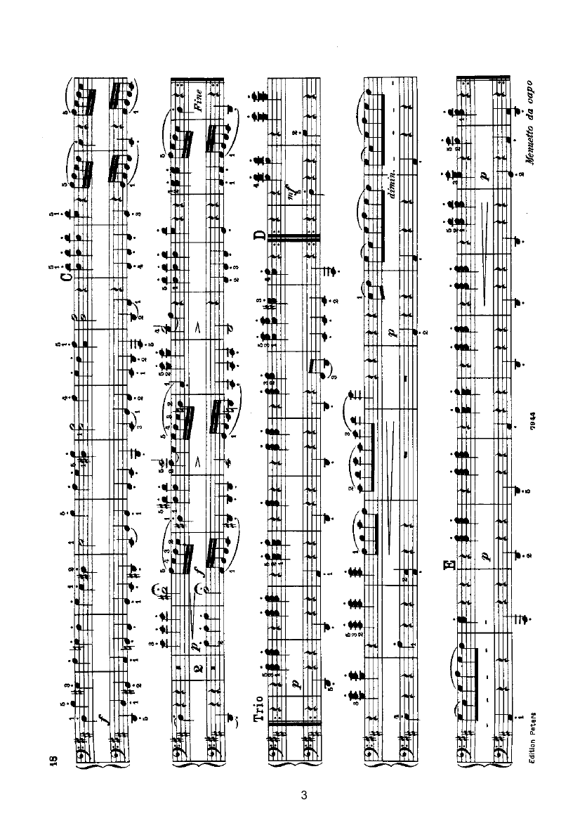 小步舞曲（四手联弹） 键盘类 钢琴钢琴曲谱（图3）