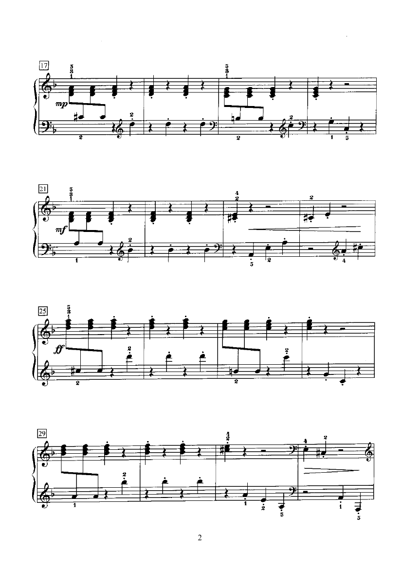 贴近键盘跳跃 键盘类 钢琴钢琴曲谱（图2）