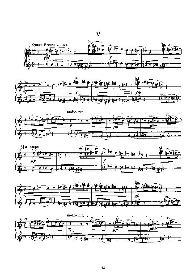 变奏与赋格（四手联弹） 键盘类 钢琴钢琴曲谱（图14）