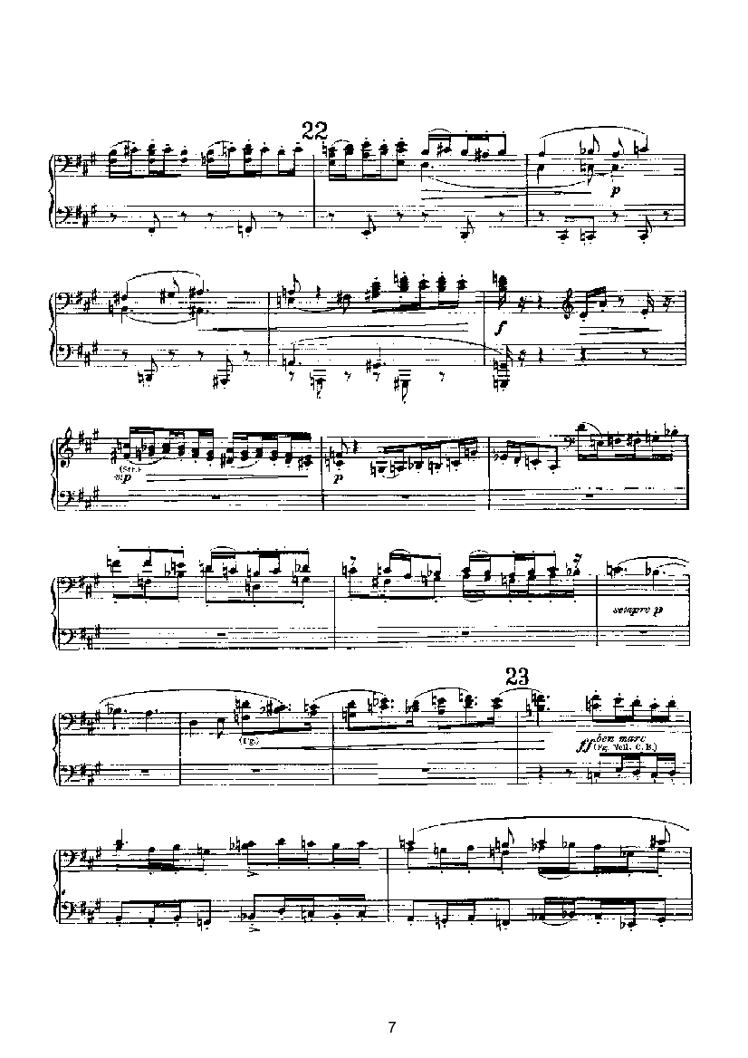 赋格（四手联弹） 键盘类 钢琴钢琴曲谱（图7）