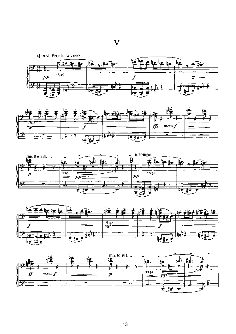 变奏与赋格（四手联弹） 键盘类 钢琴钢琴曲谱（图13）