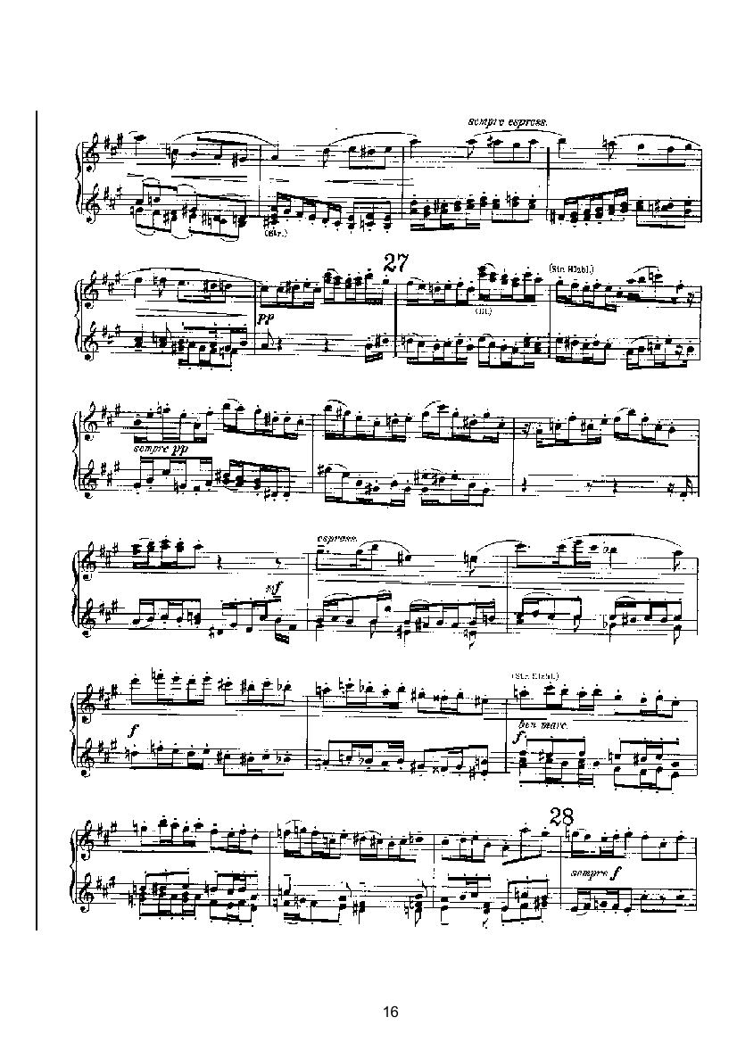 赋格（四手联弹） 键盘类 钢琴钢琴曲谱（图16）
