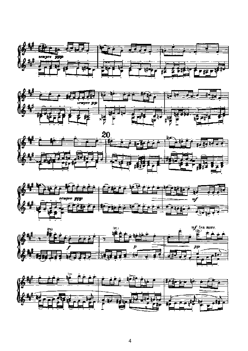 赋格（四手联弹） 键盘类 钢琴钢琴曲谱（图4）