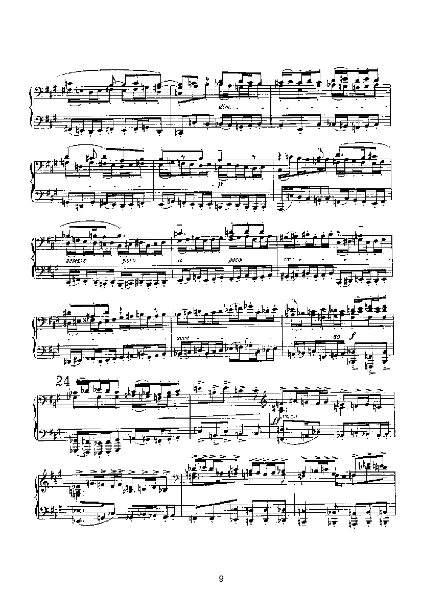 赋格（四手联弹） 键盘类 钢琴钢琴曲谱（图9）