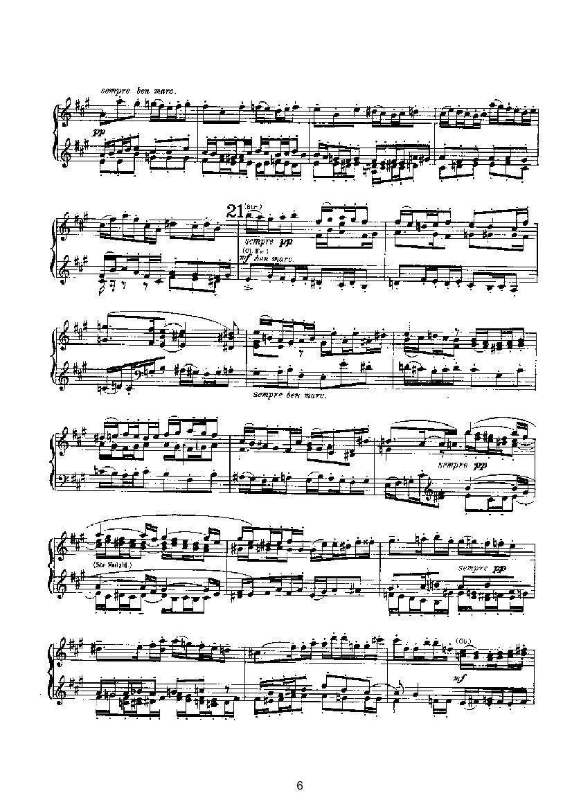 赋格（四手联弹） 键盘类 钢琴钢琴曲谱（图6）