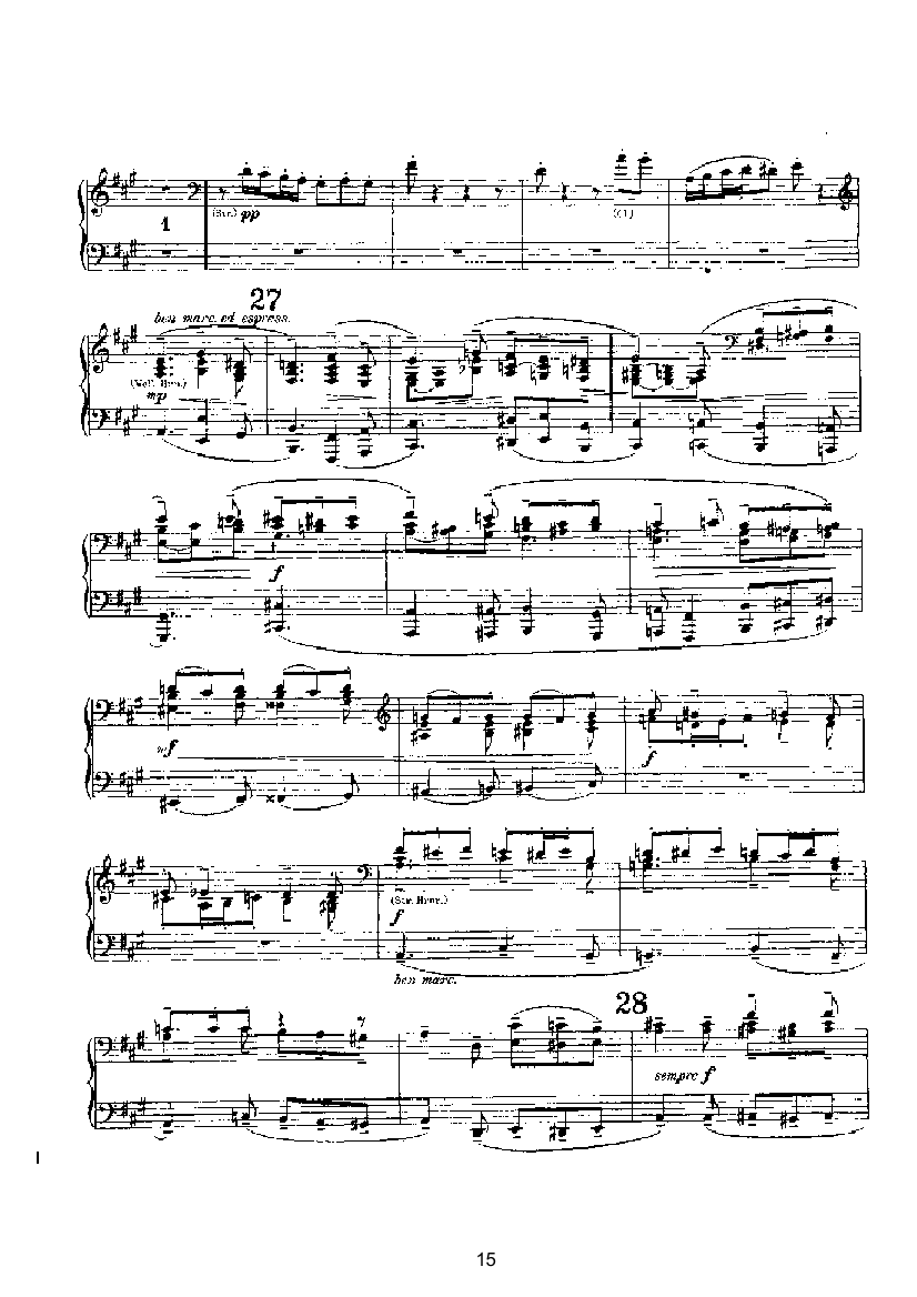 赋格（四手联弹） 键盘类 钢琴钢琴曲谱（图15）