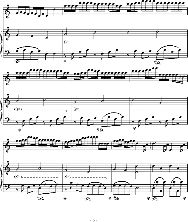 赛马钢琴曲谱（图5）