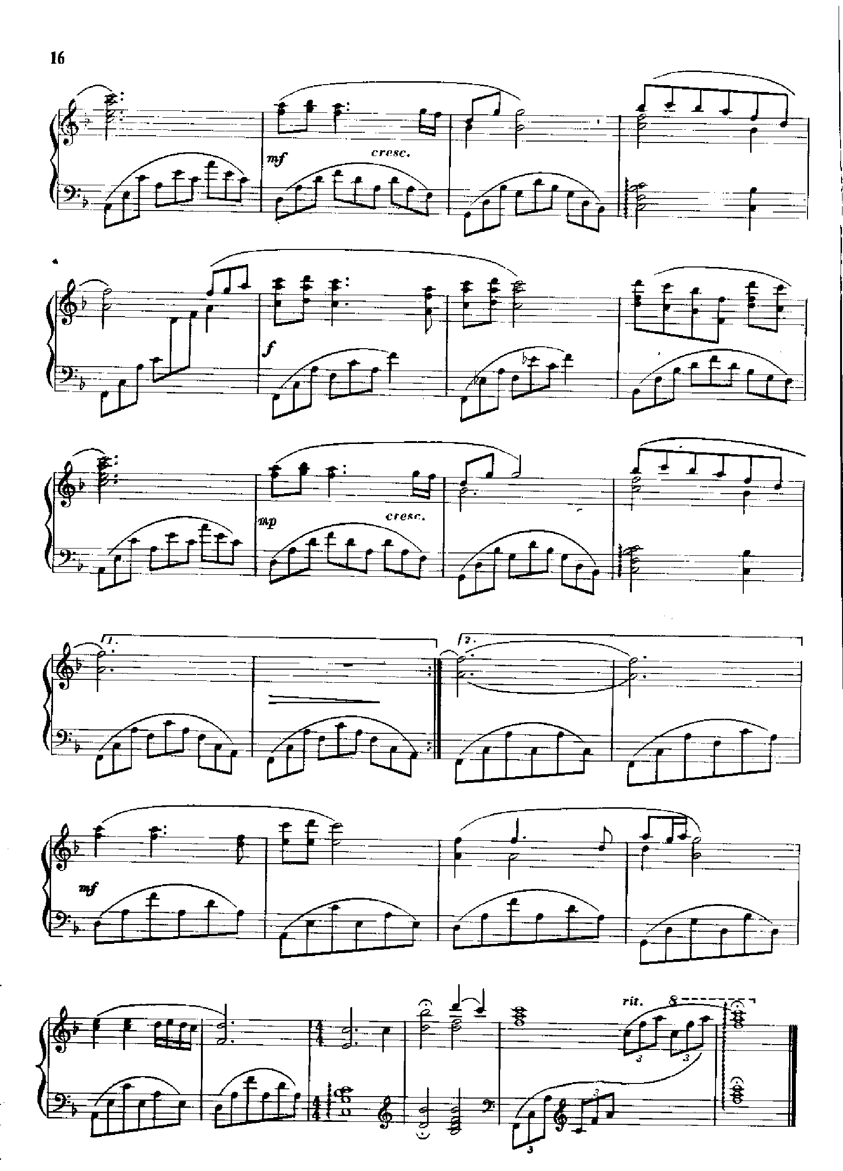 大海啊,故乡钢琴曲谱（图2）